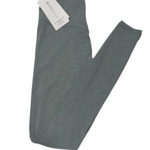 ATHLETA Elation Over The Heel Tight Leggings Extra Long  Heathered Green NWT XS